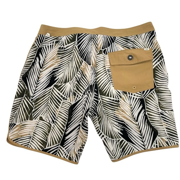 Vuori Cruise Wheat Frond 8” Leaf Print Boardshorts Swim Trunks Men’s 33 - Picture 8 of 13